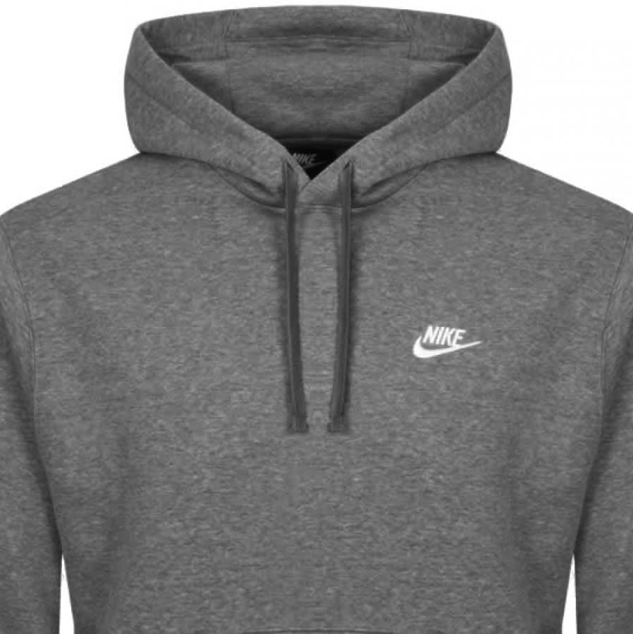 Dark grey nike club hoodie clearance